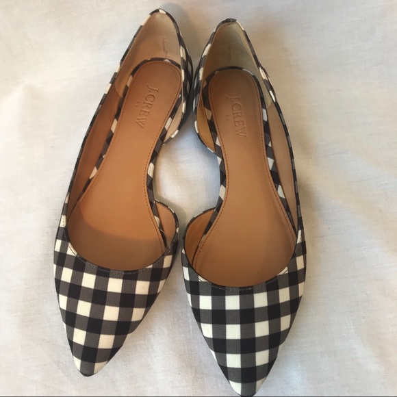 J. Crew Shoes - *J CREW* Classic d’Orsay Gingham Flats - Sz 8